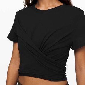 LULULEMON TIME TO RESTORE SHORT SLEEVE TIE TOP size 8